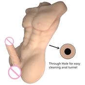New Arrival 3D Solid TPE Dildo and Anal Sex Strong Half Body sex doll with pussy silicone pussy for women by Automatic Woman
